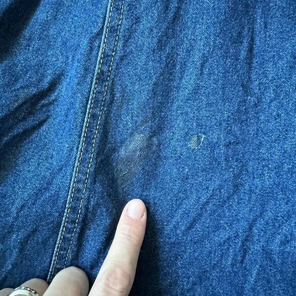 Blue J. Womens size Medium Denim Long Button-Up Midi Length Dress - Picture 2 of 7